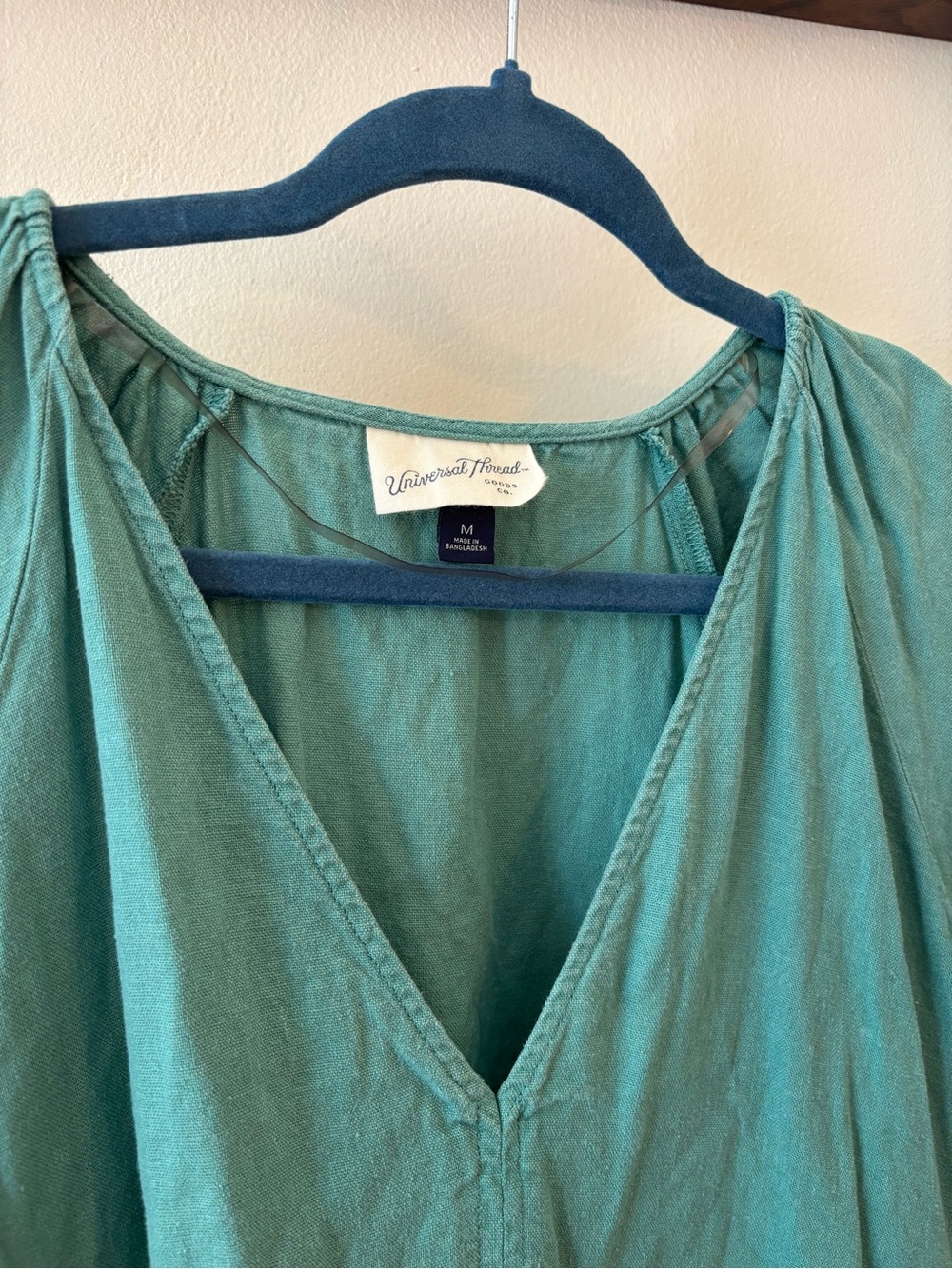Universal thread green linen dress - M - Picture 4 of 6